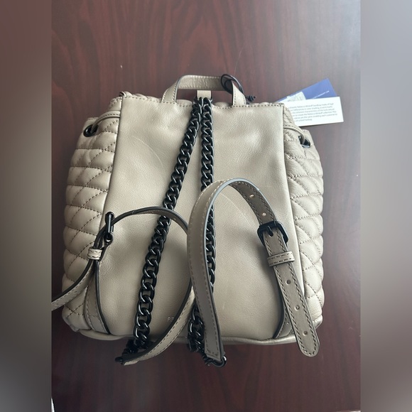 NWT Rebecca Minkoff Love Backpack light tan with black hardware main image 9